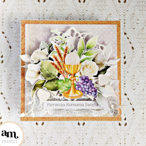 Kartka na Komunię Świętą 3D - KSW-01