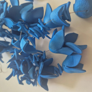 Kolczyki lekkie niebieskie kwiaty