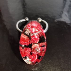 Gipsówka pierścionek z kwiatem