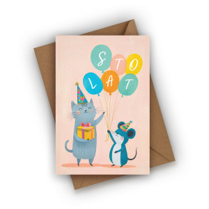 Kartka urodzinowa dla dziecka- Sto Lat!