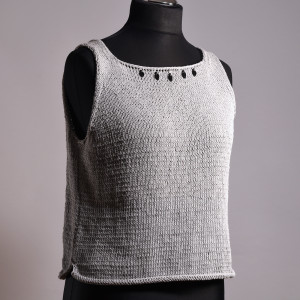 Bawełniany top#zrobiony ręcznie#zrobiony na drutach#bluzka na lato