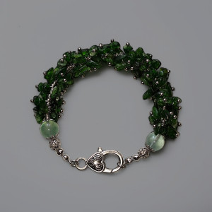 Bransoletka z Diopsytu "Leśna Bryza"
