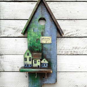 Drewniany wieszaczek na klucze - Leśny Zakątek