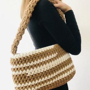 Mała torebka na ramię, dwukolorowa torba .