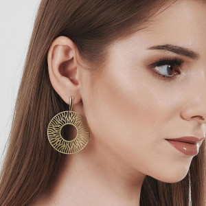 Okrągłe, ażurowe kolczyki Nemesis c984