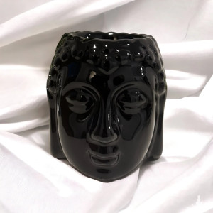 Kominek do woskow olejkow zapachowych budda czarny