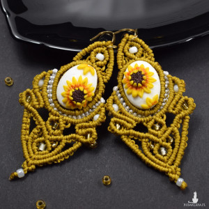 Słonecznikowe kolczyki - złociste akcenty lata