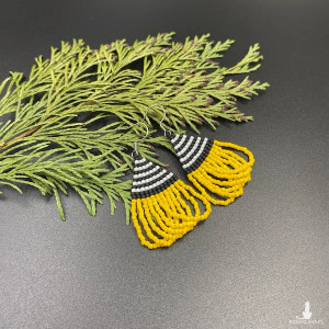 Kolczyki pętelki żółte #961