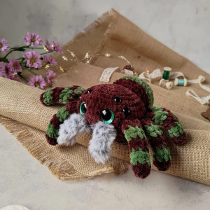 Duży pajączek, Pająk pluszowy, Przytulanka dla dziecka, Maskotka na prezent