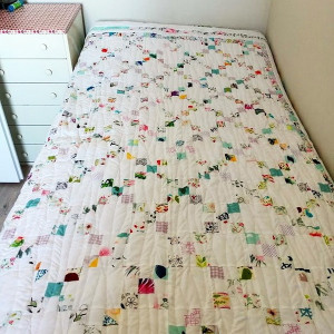 Narzuta patchworkowa, pled,dwustronna