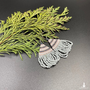 Kolczyki pętelki szare #966