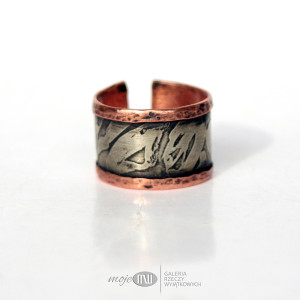 Metal-melanż obrączka