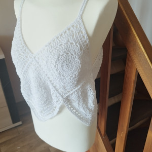 Biały top handmade