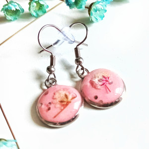 Kolczyki Z Suszoną Gipsówką