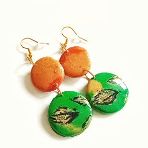Kolczyki z glinki polimerowej – ręcznie malowane i zabezpieczone żywicą UV