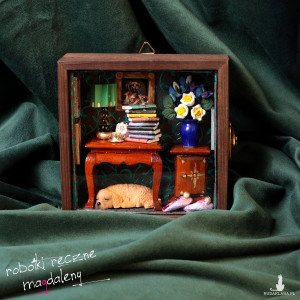 Diorama ze spiącym pieskiem