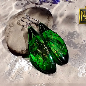 Wing - kolczyki z żywicy