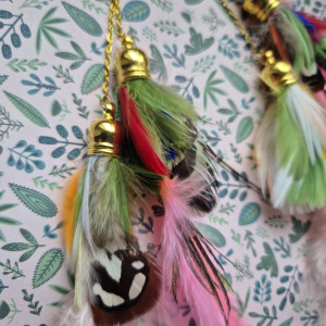 Kolczyki lekkie długie piora