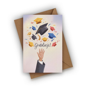 Kartka z okazji ukończenia szkoły- Gratulacje!