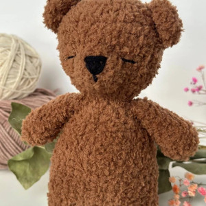 Śpiący miś- maskotka handmade