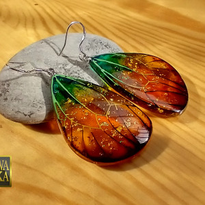 Wing - kolczyki z żywicy