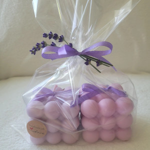 Lawendowy zestaw świec bubble