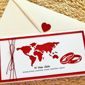 270,z biletem na wspólną podróż - kartka na ślub w bieli