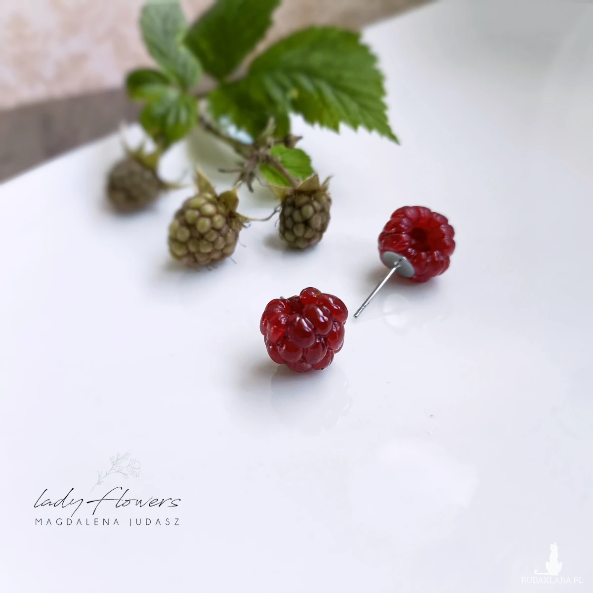 Kolczyki z malinkami