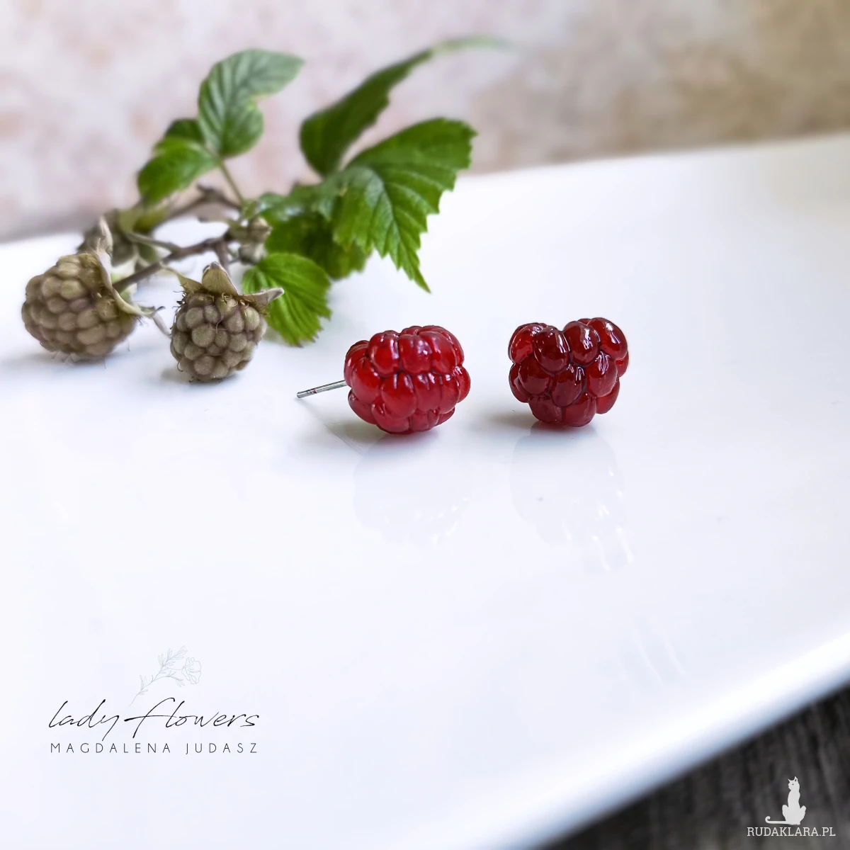 Kolczyki z malinkami
