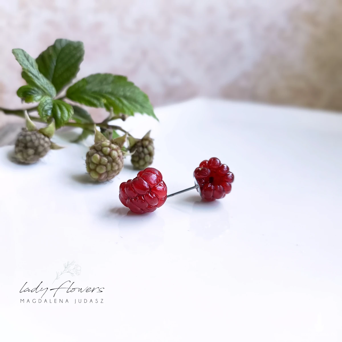 Kolczyki z malinkami