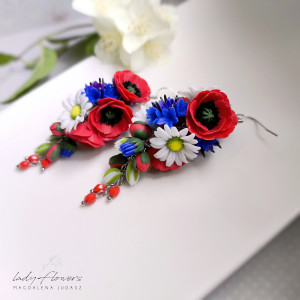 Kolczyki z polnymi kwiatami