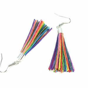 Hawajski – len – stal szlachetna kolczyki