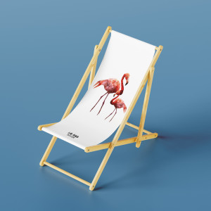 Leżak z flamingami