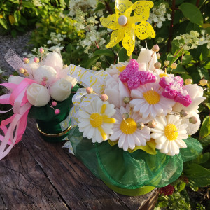 Candle Flower box L wykonany z naturalnych świec sojowych z aromatem