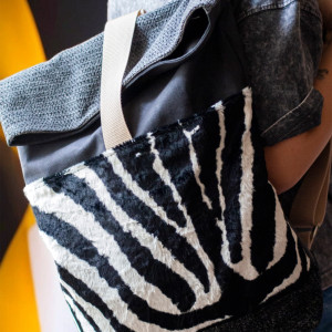 Składany plecak kurierski zebra