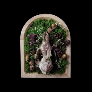 Drewniana ramka - okno na las