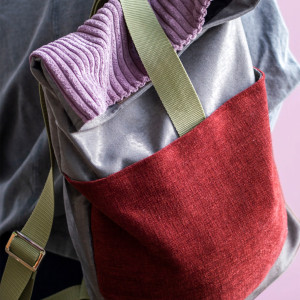 Kolorowy składany duży plecak kurierski