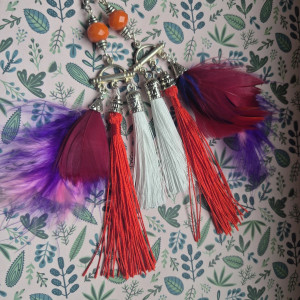 Kolczyki kolorowe chwosty dlugie