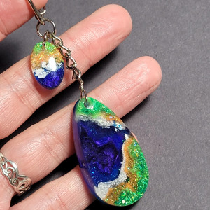 Brelok z żywicy epoksydowej "Nad Bałtykiem" do kluczy, torebki, plecaka