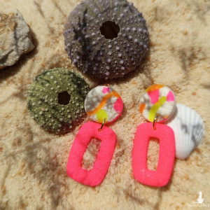 "Zoe" v.2 - kolczyki z gliny polimerowej.