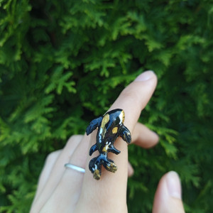 Pierścionki karpi koi recznie malowane i rzebione, idealny na prezent