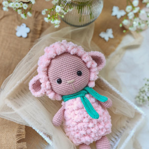 Owieczka pluszowa, Maskotka owca, Prezent dla dziecka, Przytulanka