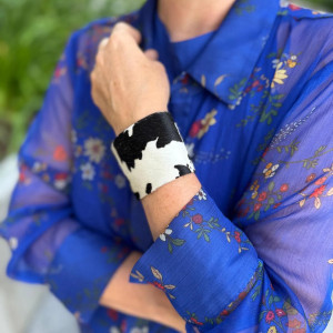 Bransoletka krówka skórzana