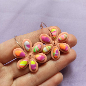 Kolczyki z gliny polimerowej neony