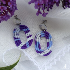 "Lotis I" - kolczyki z gliny polimerowej.