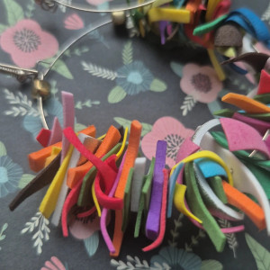 Kolczyki kolorowe kola leciutkie