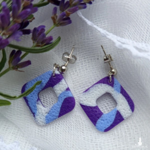 "Lotis II" - kolczyki z gliny polimerowej.