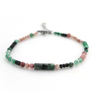Bransoletka z kolorowych kamieni naturalnych