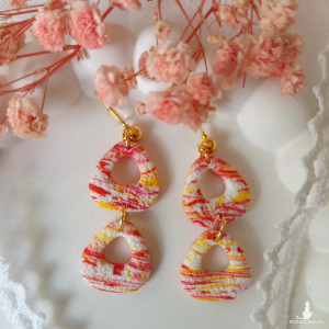 "Klio" - kolczyki z gliny polimerowej.