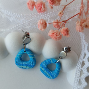 "Tina" - kolczyki z gliny polimerowej.